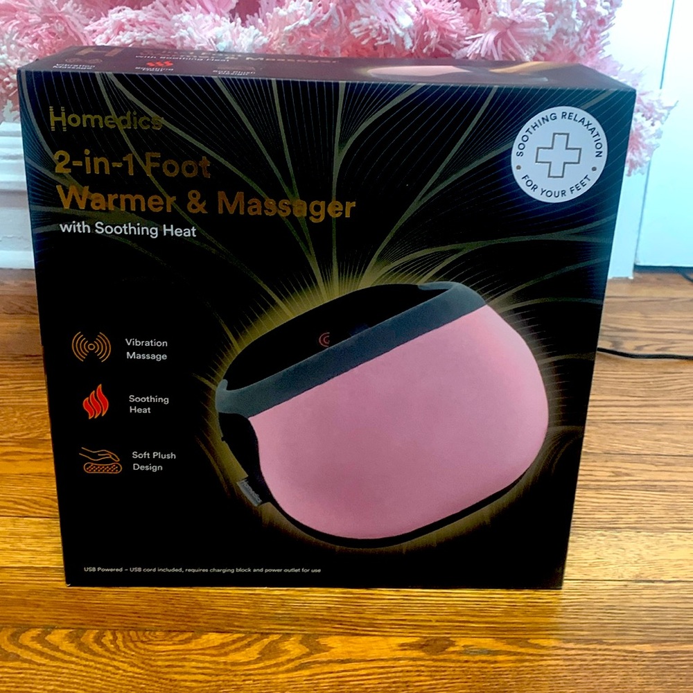 Homedics 2 in 1 Foot Warmer & Massager